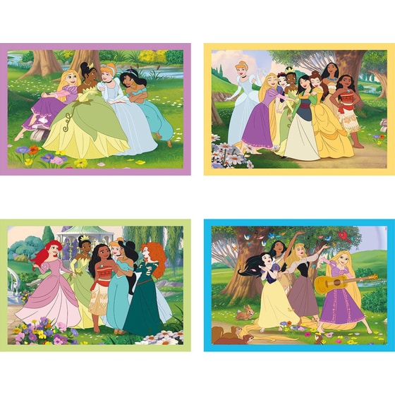 Παιδικό Σετ Παζλ Clementoni 4 in 1 Super Color Disney Princess (12/16/20/24 Κομμάτια) image 1