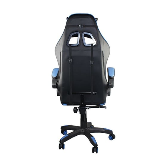 Καρέκλα Gaming Συνθετικό Δέρμα Woodwell BF7850 - Μπλε/Μαύρη image 3