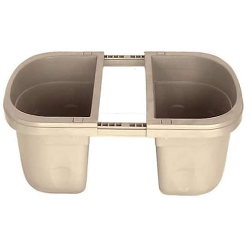 BAMA Bama Italy Ζαρντινιέρα 40x20x18.5cm Διπλή Σε Κουπαστή Πλαστική Με Αποστράγγιση Επεκτεινόμενη 3-13cm