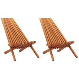 Vidaxl Καρέκλες Lounge Εξ. Χώρου Πτυσσόμενες 2 Τεμ. Μασίφ Ξύλο Ακακίας