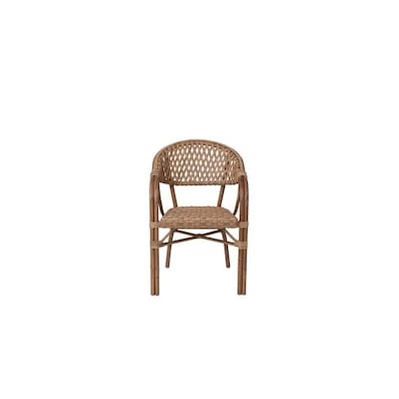 WOODWELL Vegera Rattan Πολυθρόνα Alu Wicker Φυσικό C55313