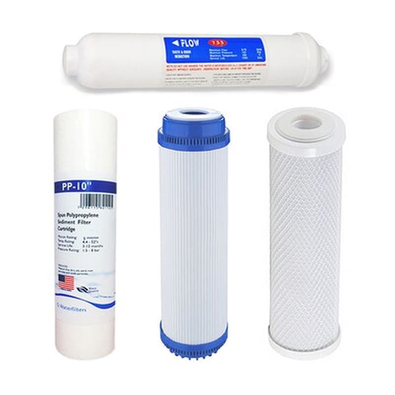 Ανταλλακτικό Σετ 4 Φίλτρων Αντίστροφης Όσμωσης Ro-5 QWATERFILTERS