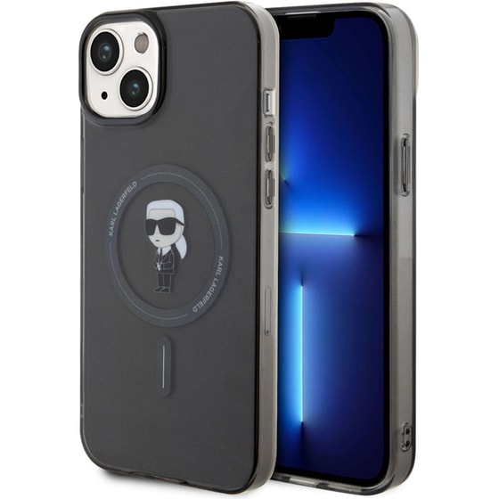Θήκη Apple iPhone 15 Plus - Karl Lagerfeld MagSafe Ringstand Case IML Ikonik - Black image 2