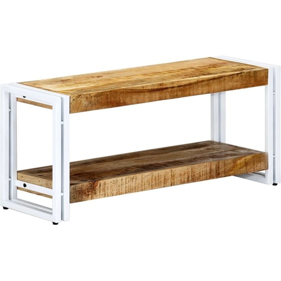 Έπιπλο Τηλεόρασης VidaXL από Ξύλο 90x30x40cm - Καφέ/Λευκό image 9