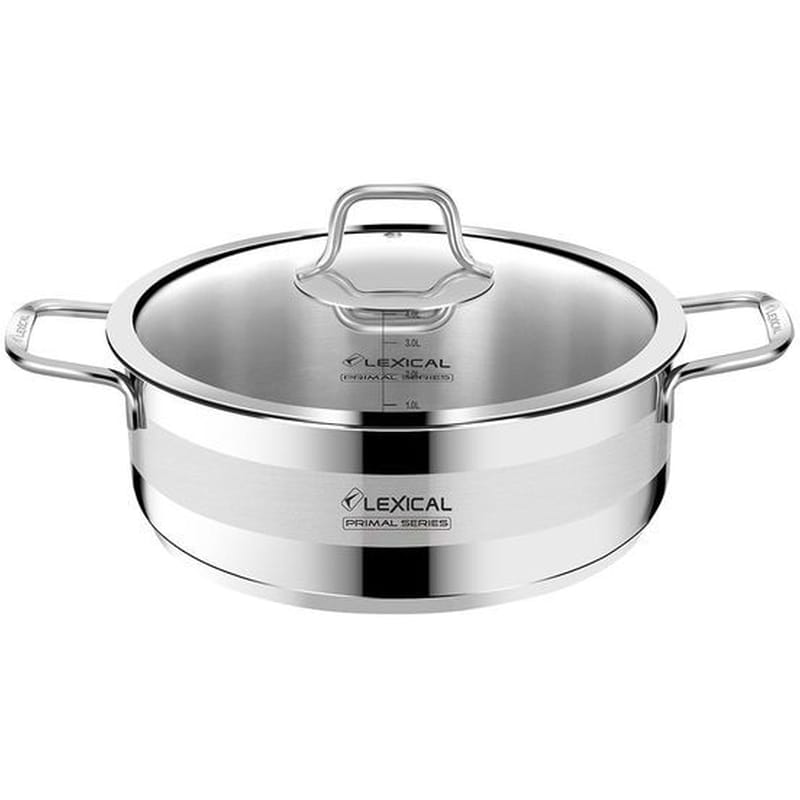 LEXICAL SLC-80602-28S Κατασαρόλα Ρηχή 28 cm Ασημί