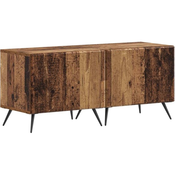 Έπιπλο Τηλεόρασης VidaXL BREDA με LED 3 τμχ 179 x 35 x 43 cm - Παλαιωμένο Ξύλο image 3