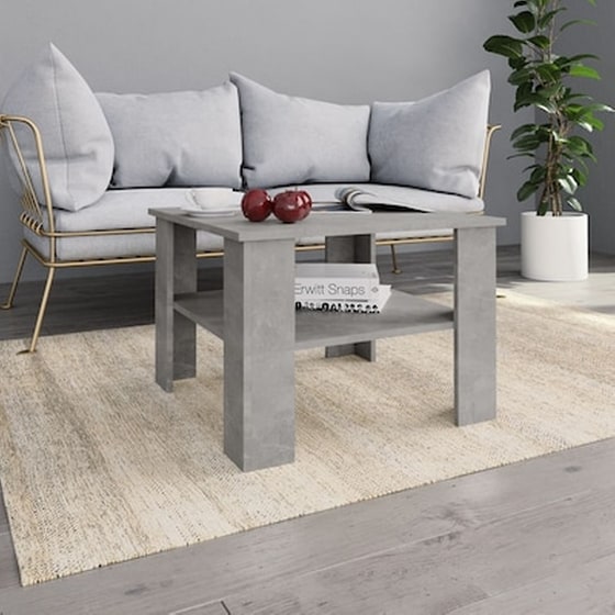 Τραπεζάκι Σαλονιού VidaXL από Μοριοσανίδα 60x60x42cm - Γκρι image 1