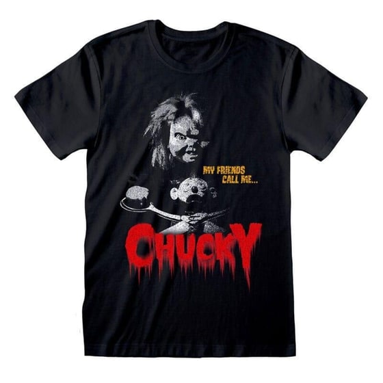 T-shirt Heroes Inc. Child's Play My Friends Call Me Chucky - Μαύρο image 0