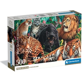 Παζλ Clementoni High Quality Collection Αγριόγατες - Compact Box (500 Κομμάτια)