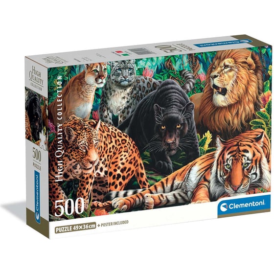 Παζλ Clementoni High Quality Collection Αγριόγατες - Compact Box (500 Κομμάτια) image 0