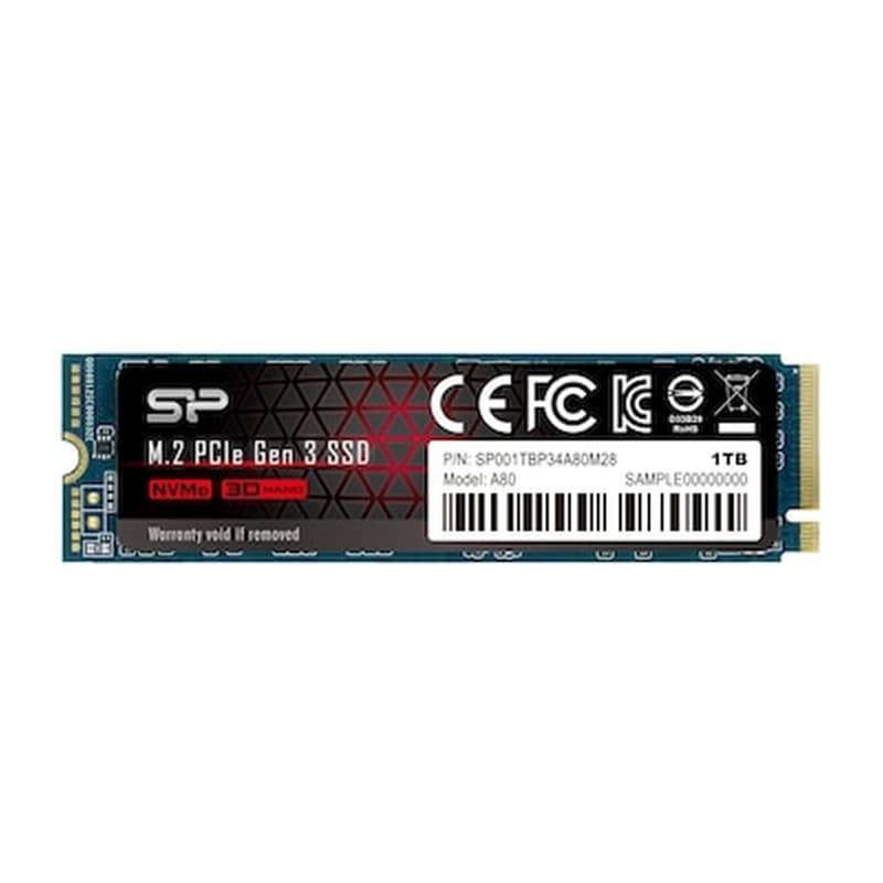 SILICON POWER Εσωτερικός SSD Silicon Power P34a80 NVMe M.2 1TB PCI Express 3.0