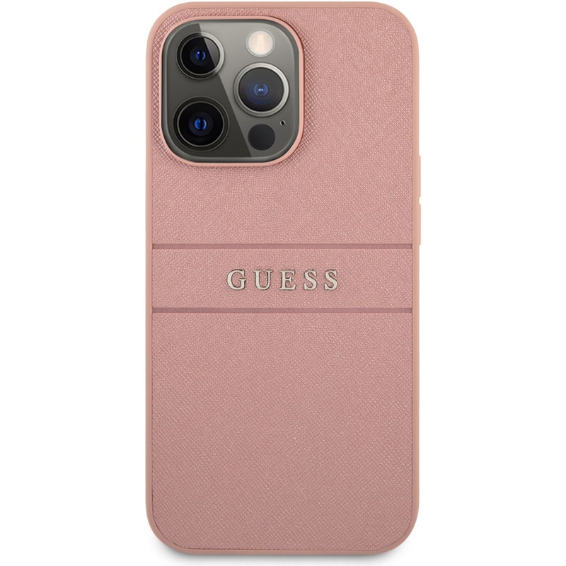 GUESS Guess Saffiano Hard Case Θήκη Προστασίας Από Δερματίνη – Iphone 13 Pro (ροζ)