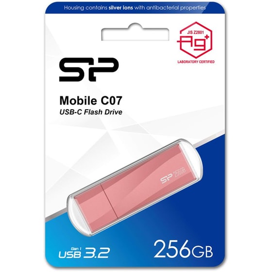 Silicon Power Mobile C07 256 GB USB-C/ USB 3.2 Flash Drive - Ροζ image 1