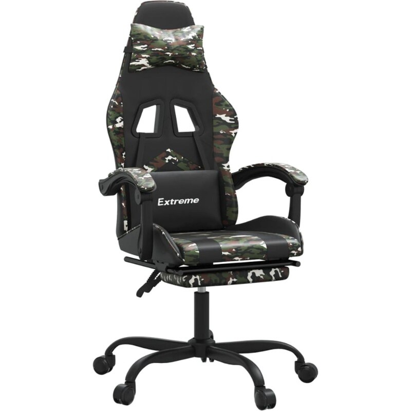 Καρέκλα Gaming VIDAXL 3143913 με Υποπόδιο από Τεχνητό Δέρμα