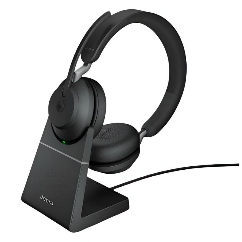 Ασύρματα Ακουστικά Κεφαλής Jabra Evolve2 65 Link380C MS Stereo Stand - Μαύρα JABRA