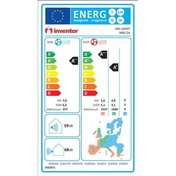 INVENTOR NURA NRI-24WFI/NRO-24 Κλιματιστικό Inverter 24.000 BTU A++/A+++ με WiFi image 10