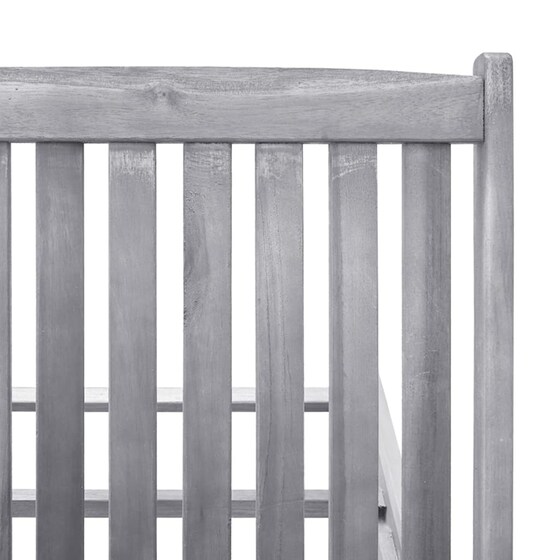 Ξαπλώστρα VidaXL από Μασίφ Ξύλο Ακακίας 199x59/63x30-85 cm - Γκρι image 4