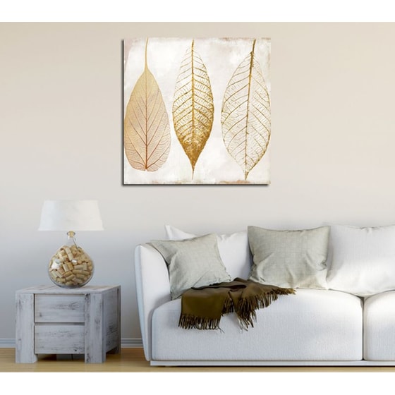 Μοντέρνος Πίνακας 24Mall Φύλλα 45x45 cm image 1