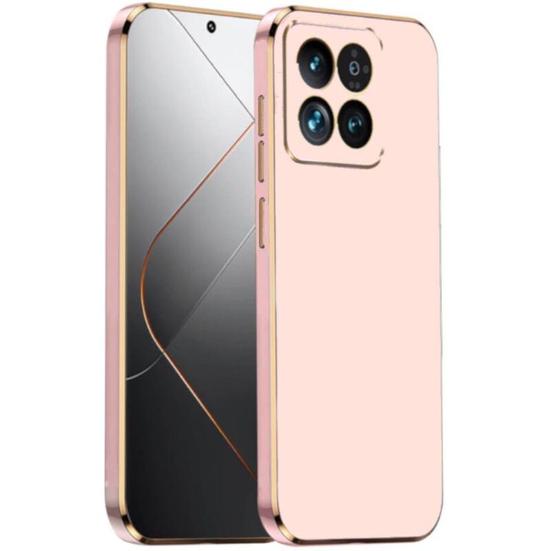 Θήκη Σιλικόνης - Xiaomi 14 Pro - Bodycell Gold Plated - Pink (5206015074370)