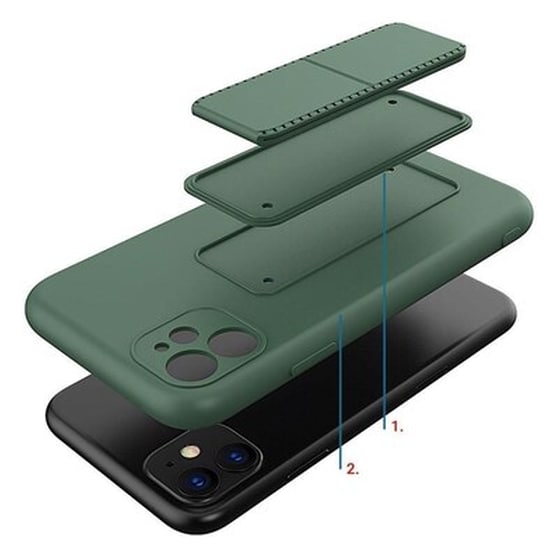 Θήκη Apple iPhone 12 Pro Max - Wozinsky Kickstand Flexible - Dark-green image 4