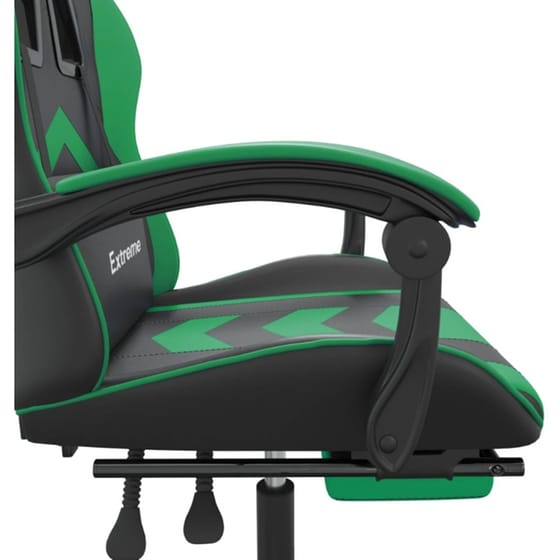 Καρέκλα Gaming VIDAXL 3143905 με Υποπόδιο από Τεχνητό Δέρμα - Μαύρο image 6