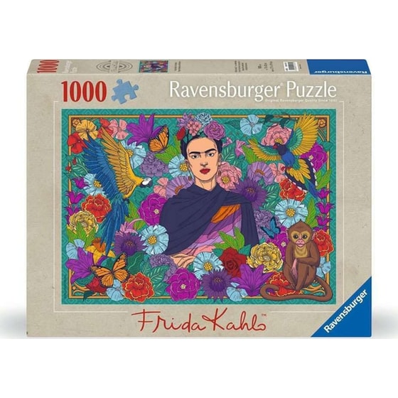 Παζλ Ravensburger Frida Kahlo's Paradise: Parrot, Monkey and Blooms (1000 Κομμάτια) image 0