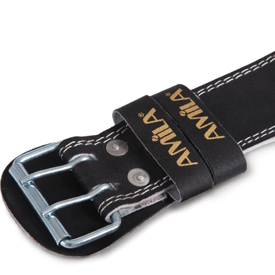 Ζώνη Άρσης Βαρών Amila 83338 C Quality Large Δερμάτινη με Μαξιλαράκι - Μαύρο image 1