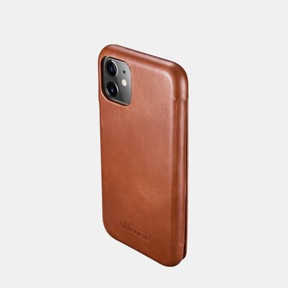 Θήκη Apple iPhone 11 - Icarer Curved Edge Vintage Series - Brown image 3