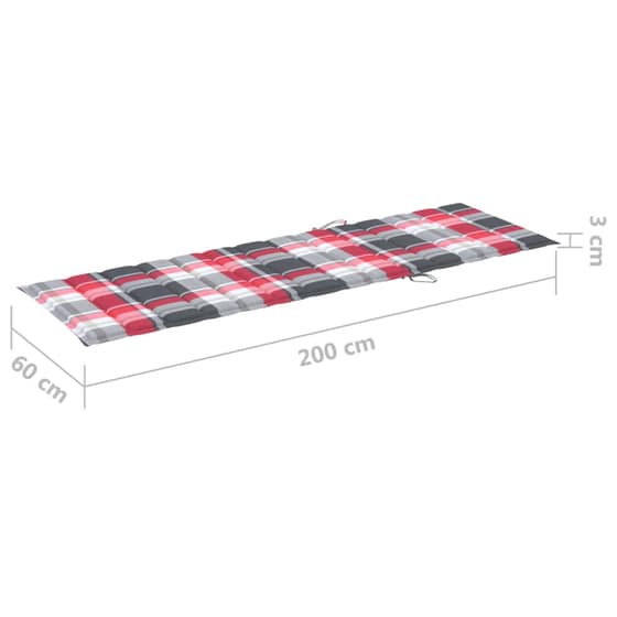 Ξαπλώστρα VidaXL από Μασίφ Ξύλο Ακακίας 200x59/63x30-85 cm - Πολύχρωμη image 11