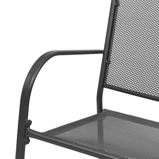 Παγκάκι Κήπου VidaXL από Ατσάλι / Πλέγμα 108x60x88 cm - Ανθρακί image 5