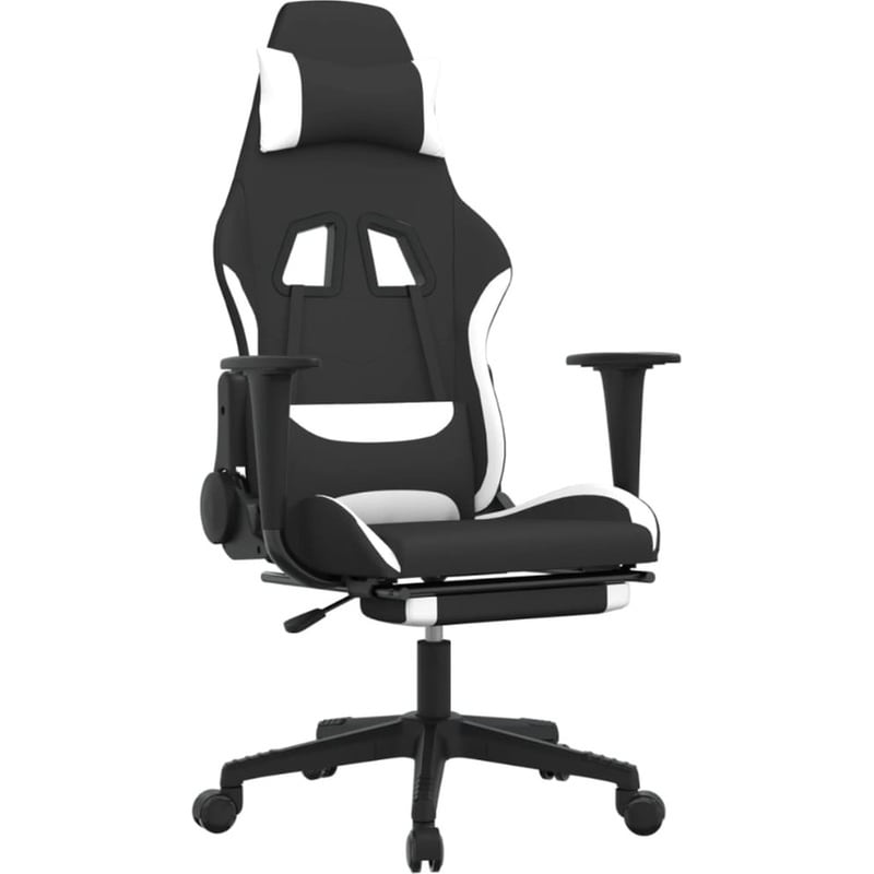 Καρέκλα Gaming VIDAXL 3143750 με Υποπόδιο - Μαύρο