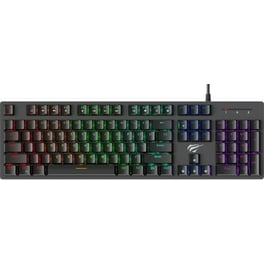Havit KB858L Gaming Μηχανικό Ενσύρματο Πληκτρολόγιο με Custom Blue διακόπτες και RGB φωτισμό (US)