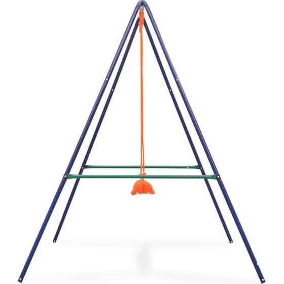 VidaXL Παιδική Κούνια 2 σε 1 Μονή & Κούνια Νηπίου - - Μπλε/ Πράσινο/ Πορτοκαλί image 3