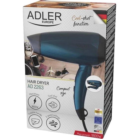 Σεσουάρ Μαλλιών Adler AD 2263 - 1800 W Μπλε image 3