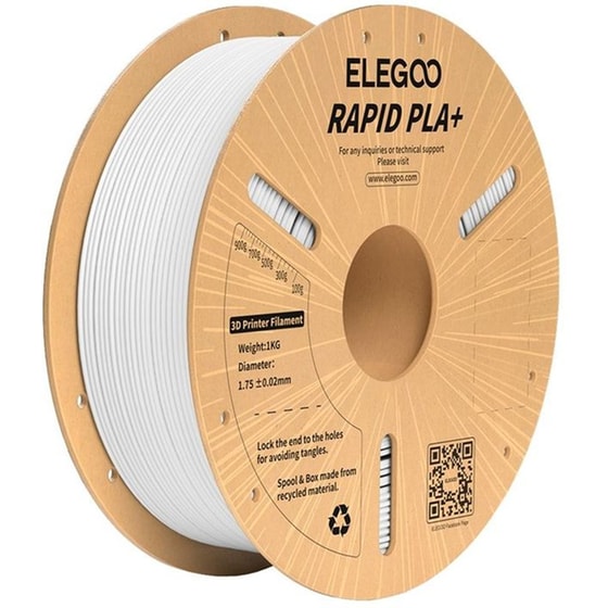 Elegoo Νήμα 3D Εκτυπωτή Rapid PLA+ 1.75 mm - White image 0
