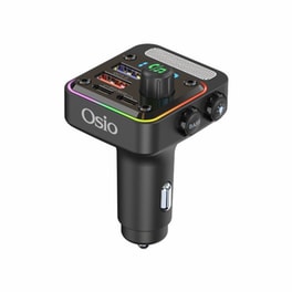 Συσκευή FM Transmitter και Φορτιστής Αυτοκινήτου OSIO OFT-4260BT - Μαύρο