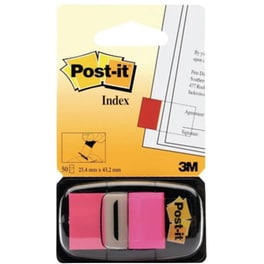 Αυτοκόλλητοι Σελιδοδείκτες 3M Post-it Ροζ 25x43mm (50 Φύλλων - 1 Τεμάχιο)