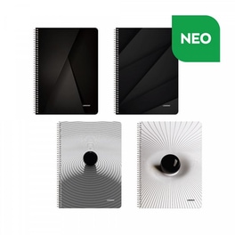 Black Και White Τετράδιο Σπιράλ Με Wirelock B5 17χ25 4 Θέματα (6τμχ)