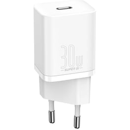 Φορτιστής Πρίζας Baseus Ccsup-j02 Super Si Usb-C 30W - White