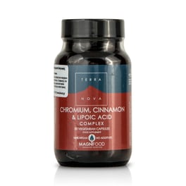 Συμπλήρωμα Διατροφής Terranova Chromium, Cinnamon & Lipoic Acid Complex - 50 Κάψουλες