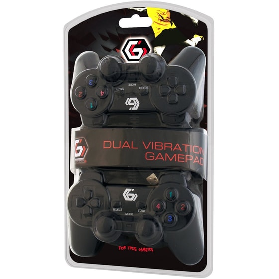 Gembird JPD-UDV2-01 PC Σετ 2 Ενσύρματων Χειριστηρίων - Μαύρο image 2