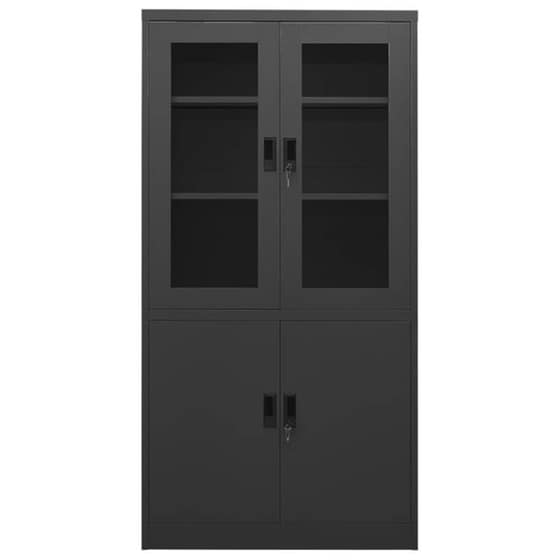 Ντουλάπα Γραφείου VidaXL από Ατσάλι 90x40x180 cm - Ανθρακί image 2