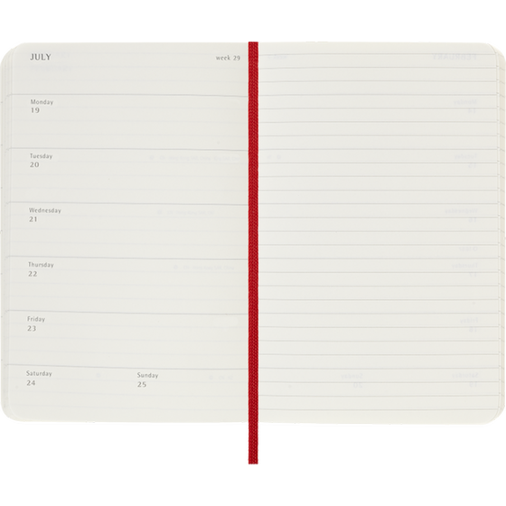 Ημερολόγιο Εβδομαδιαίο 2027 Moleskine 12M Pocket Soft Cover Κόκκινο image 1