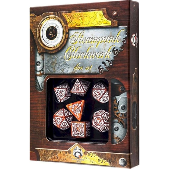 Σετ Ζάρια - Steampunk: Clockwork Dice Set - Caramel And White image 2