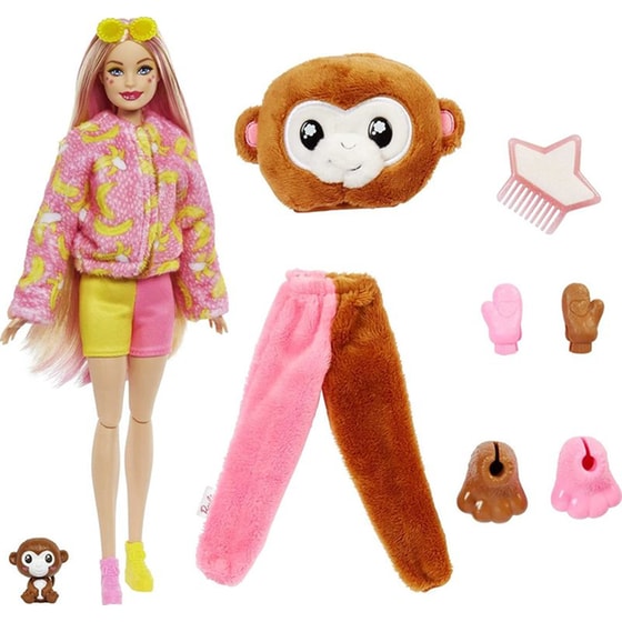 Κούκλα Barbie Cutie Reveal Jungle Series Μαϊμουδάκι (HKR01) image 2