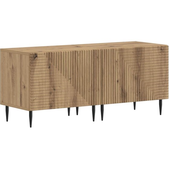 Έπιπλο Τηλεόρασης VidaXL με LED 3 τμχ 178 x 35 x 43 cm - Artisan Δρυς image 3
