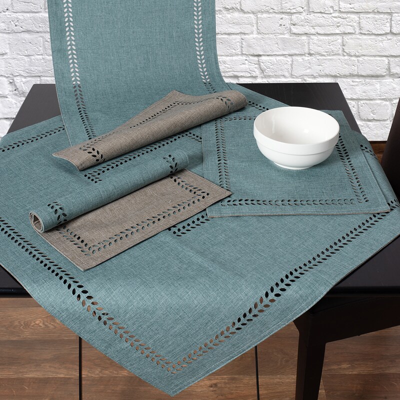 Σουπλά 2 Όψεων Silk Fashion από Πολυεστέρας 35x45 cm - Γκρι/Μπλε