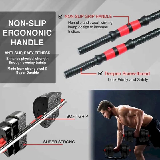 Αλτήρας VSL Sports VSL140050 Ρυθμιζόμενος με Δίσκους 1.25 - 2kg & Μπάρα image 11