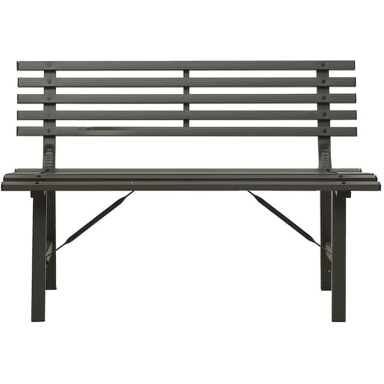 Παγκάκι Κήπου VidaXL Ατσάλινο 110x59x76.5 cm - Μαύρο image 1