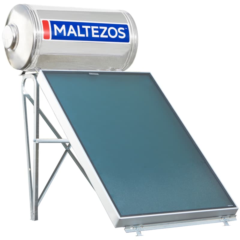 MALTEZOS Ηλιακός Θερμοσίφωνας MALTEZOS Inox 125L/1.5τμ Διπλής Ενέργειας Κεραμοσκεπής